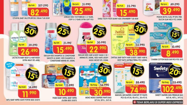 Promo hemat produk bayi Superindo, Senin, 6 Oktober 2025. (superindo)